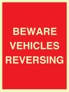 BEWARE VEHICLES REVERSING
